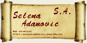 Selena Adamović vizit kartica